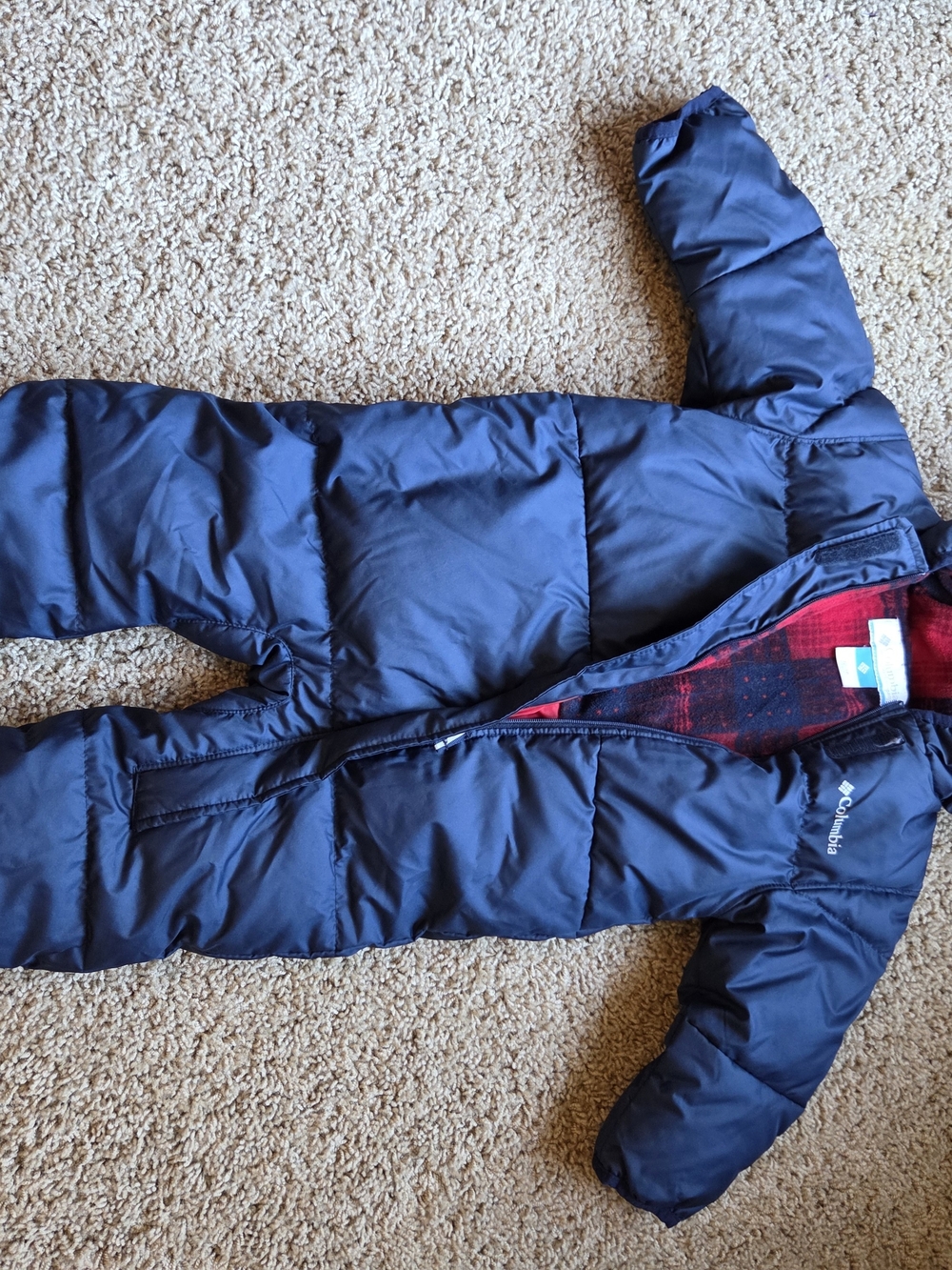 Columbia Navy Puffer One-Piece Snowsuit for Kids 12 - 18 Month